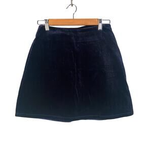 Anthropologie Velvet Mini‎ Skirt Medium Indie Twee Retro Boho Grunge